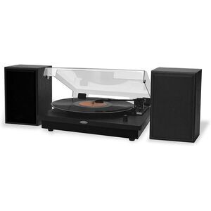 Jensen JTA-315 Dual Bluetooth Turntable (33/45/78 RPM) - 20 Watts (Black)
